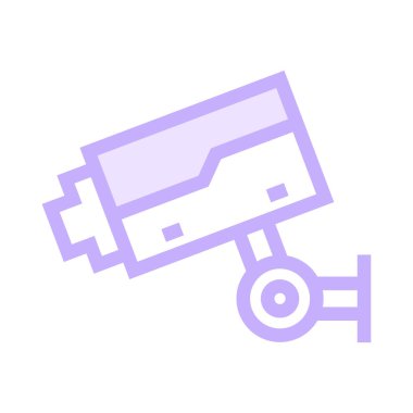 CCTV ince renk çizgi vektör simgesi