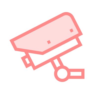 CCTV ince renk çizgi vektör simgesi