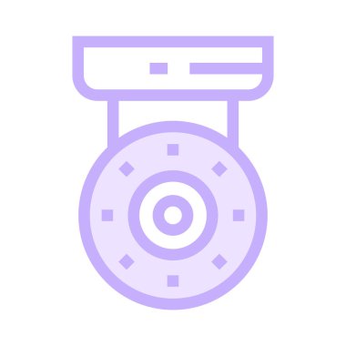 CCTV ince renk çizgi vektör simgesi