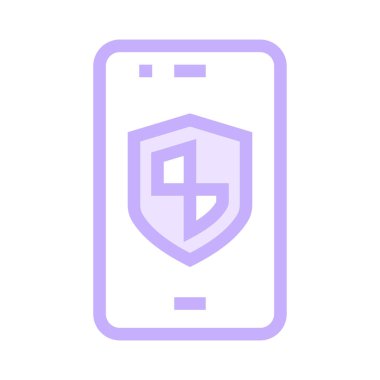 kalkan mobil ince renk çizgisi vektör simgesi