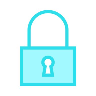 ince renk çizgisi vektör simgesini kilitle