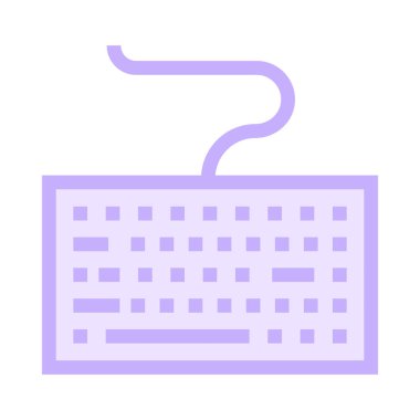 klavye ince renk çizgisi vektör simgesi