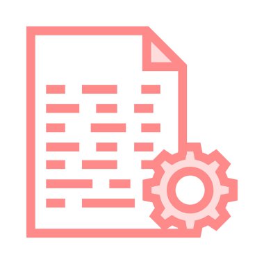 dosya ayarı ince renk çizgisi vektör simgesi