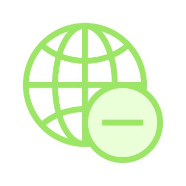 dünya ince renk çizgisi vektör simgesi