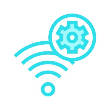 wifi ince renk çizgisi vektör simgesi ayarlıyor