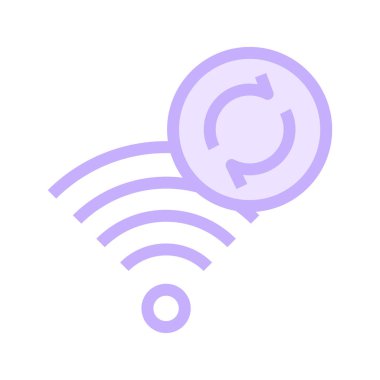 wifi ince renk çizgisi vektör simgesini yenileme