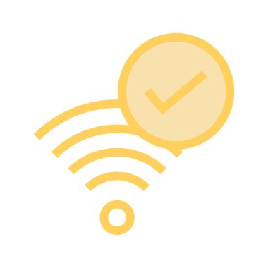 yapılır wifi ince renk çizgisi vektör simgesi