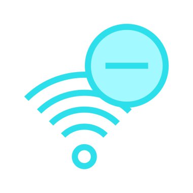 wifi ince renk çizgisi vektör simgesini kaldırma