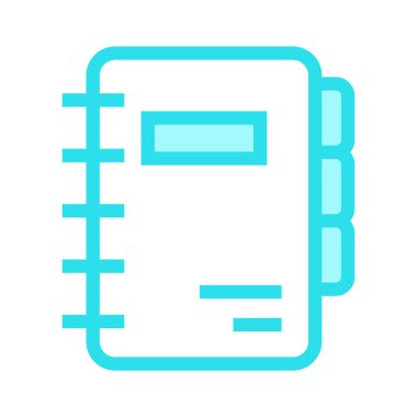 kitap ince renk çizgisi vektör simgesi