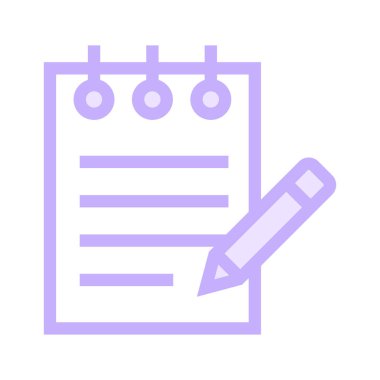 not defteri ince renk çizgisi vektör simgesi düzenle