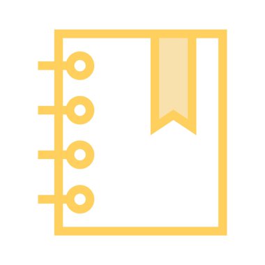 kitap ince renk çizgisi vektör simgesi