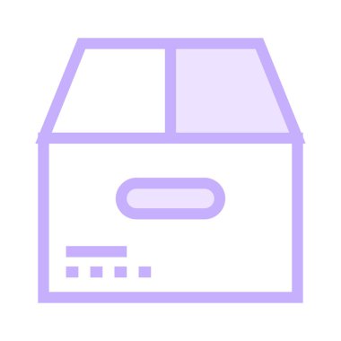 paket ince renk çizgisi vektör simgesi