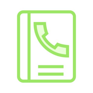 arama kitabı ince renk çizgisi vektör simgesi