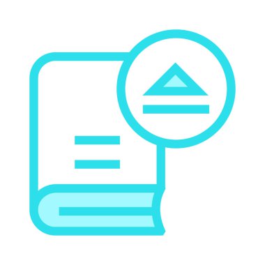 çıkarma kitabı ince renk çizgisi vektör simgesi