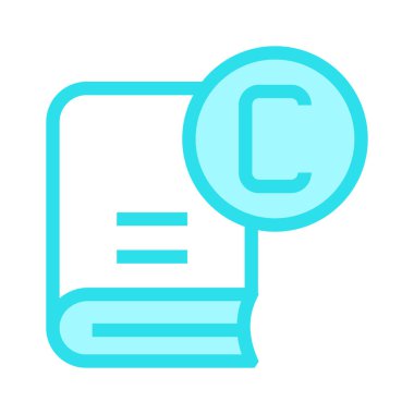 kitap ince renk çizgisi vektör simgesi oluşturmak