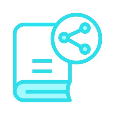 kitap ince renk çizgisi vektör simgesi ni paylaş