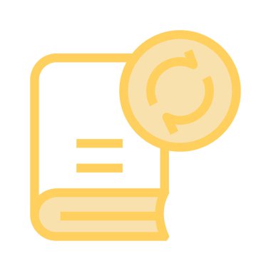 kitap ince renk çizgisi vektör simgesini yenileme