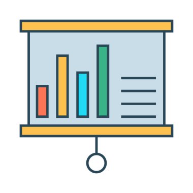 sunum glyph renk vektör simgesi