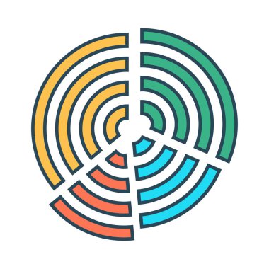 istatistik glyph renk vektör simgesi