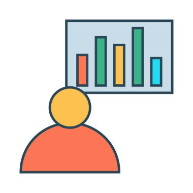 sunum glyph renk vektör simgesi