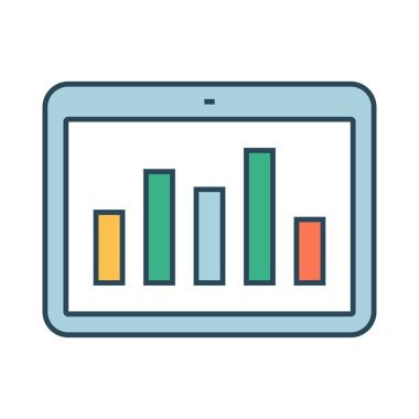 sunum glyph renk vektör simgesi