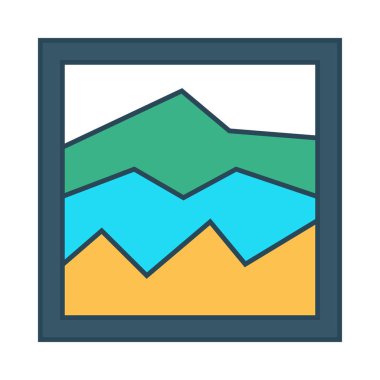 diyagram glyph renk vektör simgesi