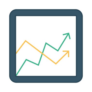 büyüme glif simge renk vektör