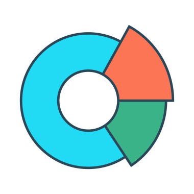 istatistik glyph renk vektör simgesi