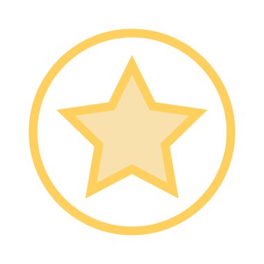 yıldız glyph renk vektör simgesi