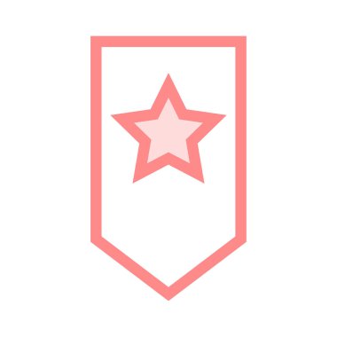 favori yer imi etiketi ince renk çizgisi vektör simgesi