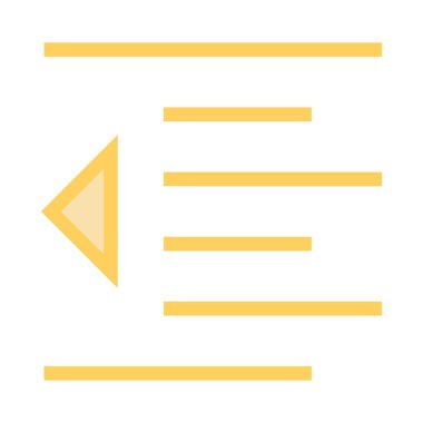 sol metin hizalamak ince renk çizgisi vektör simgesi