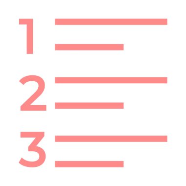 sayılar ince renk çizgisi vektör simgesihizalamak