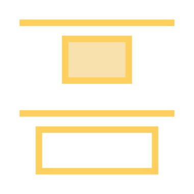 alt hizalama ince renk çizgisi vektör simgesi