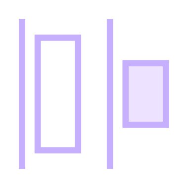 sol biçim ince renk çizgisi vektör simgesi