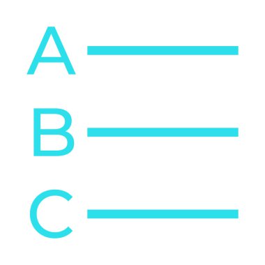 yazı tipi ince renk çizgisi vektör simgesini hizala