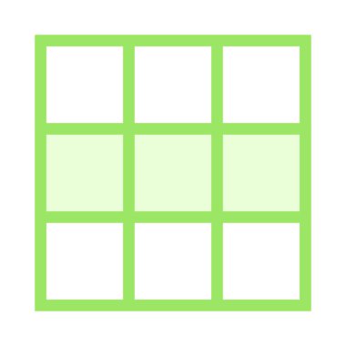 düzen ince renk çizgisi vektör simgesi