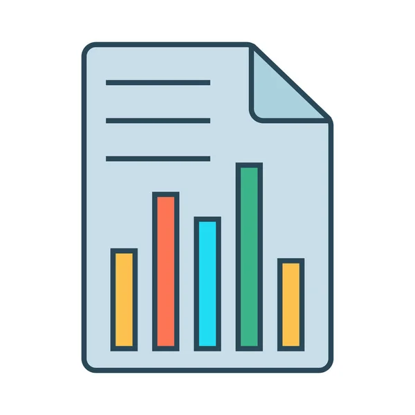 Informe Icono Vector Color Glifo — Vector de stock