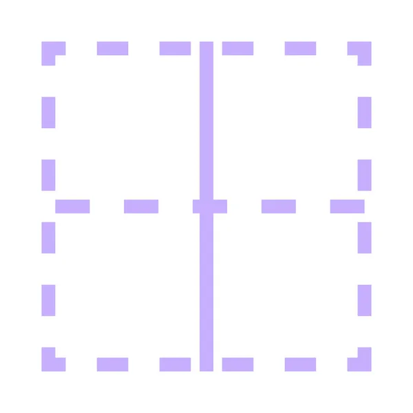 Центральна Рамка Тонка Кольорова Лінія Векторна Піктограма — стоковий вектор