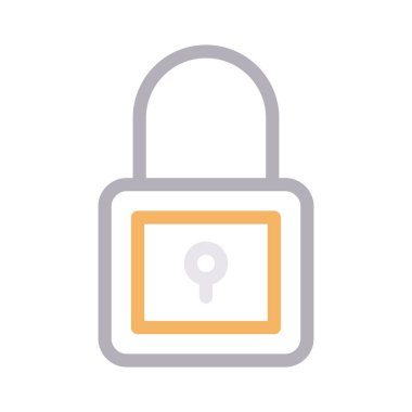  ince renk çizgisi vektör simgesini kilitle