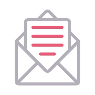  açık posta ince renk çizgisi vektör simgesi