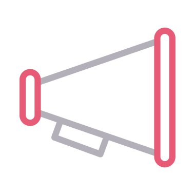  megafon ince renk çizgisi vektör simgesi