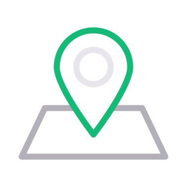  konum ince renk çizgisi vektör simgesi