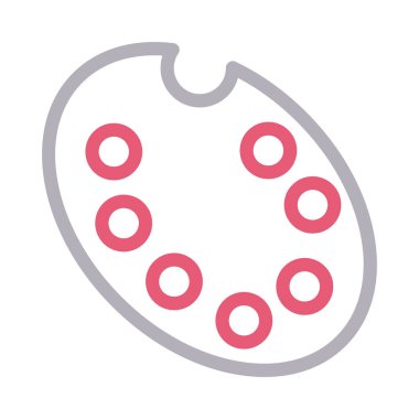  art ince renk çizgisi vektör simgesi