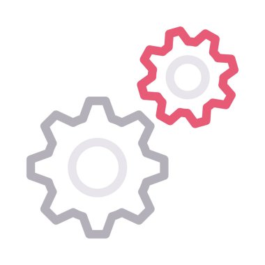  ayarlar ince renk çizgisi vektör simgesi