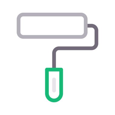 boya rulo ince renk çizgisi vektör simgesi