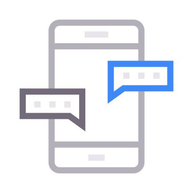 konuşma ince renk çizgisi vektör simgesi