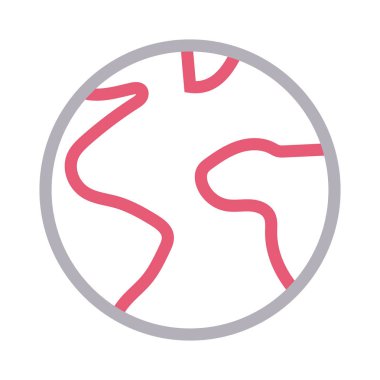 küre ince renk çizgisi vektör simgesi