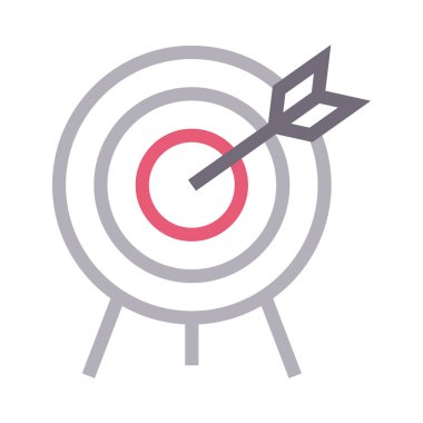 hedef ince renk çizgisi vektör simgesi