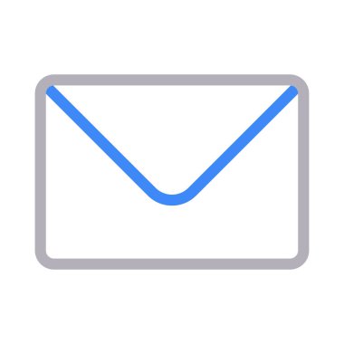 e-posta ince renk çizgisi vektör simgesi