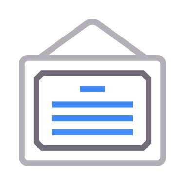 sunum ince renk çizgisi vektör simgesi